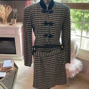 John Robert’s Houndstooth Jacket & Skirt Set